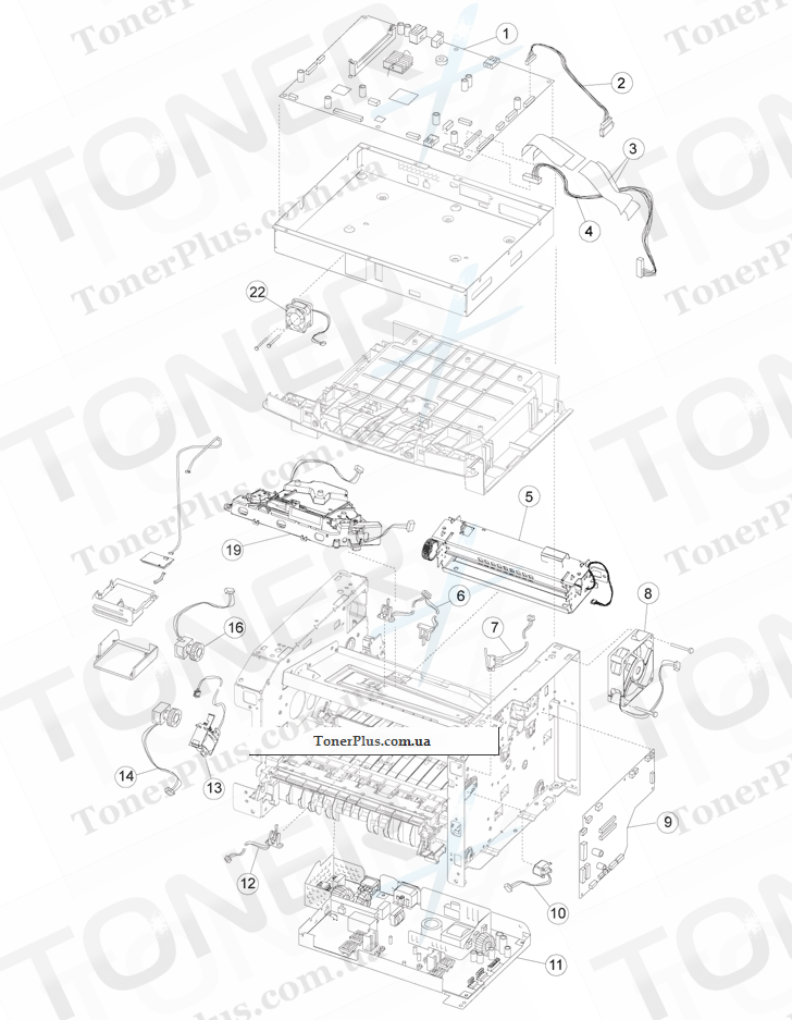 Каталог запчастей для Ricoh Aficio SP4400SF - Electronics