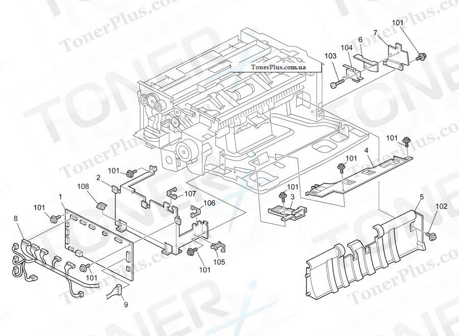 Каталог запчастей для Ricoh Aficio SP5210SF - Finisher Section 4