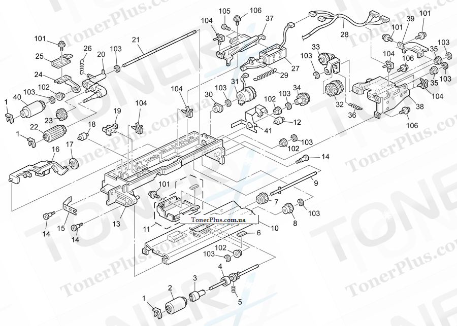 Каталог запчастей для Ricoh Aficio SP8100DN - BY-PASS FEED SECTION 2