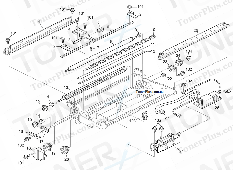 Каталог запчастей для Ricoh Aficio SP9100DN - TRANSFER BELT UNIT 2