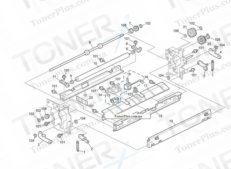 Каталог запчастей для Ricoh Aficio SP9100DN - FUSING UNIT 4