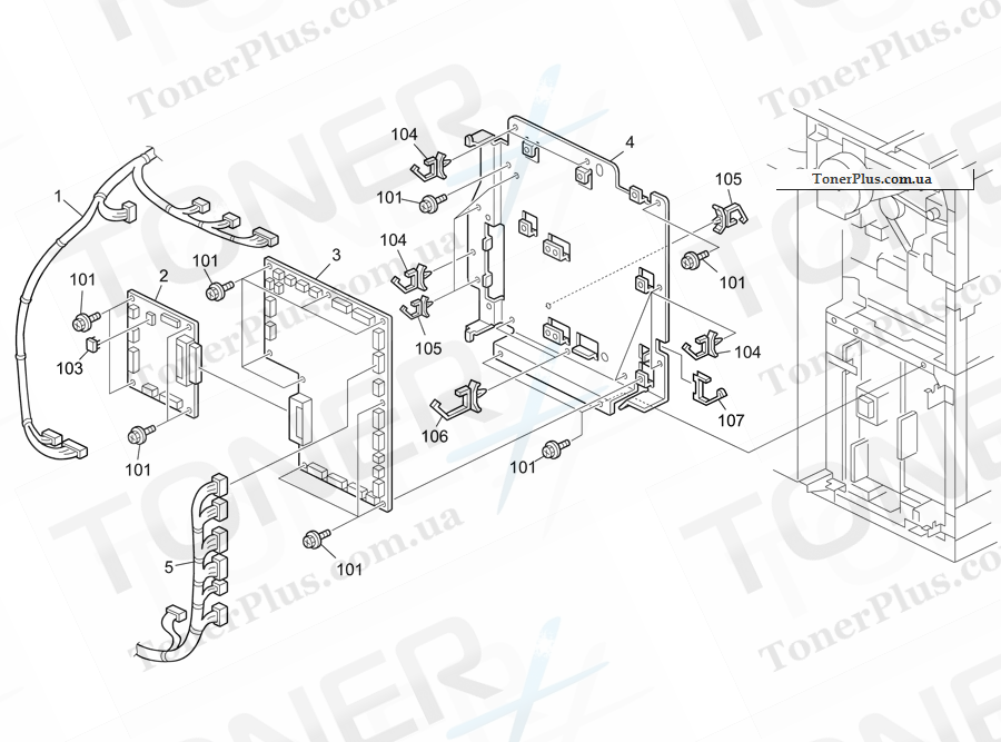 Каталог запчастей для Ricoh Aficio SP9100DN - ELECTRICAL SECTION 1