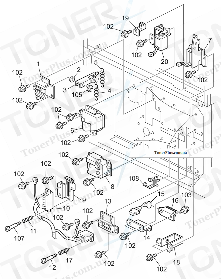 Каталог запчастей для Ricoh Aficio SP9100DN - ELECTRICAL SECTION 8