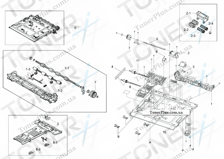 Каталог запчастей для Samsung CLX6260FD - FRAME-BRACKET MP