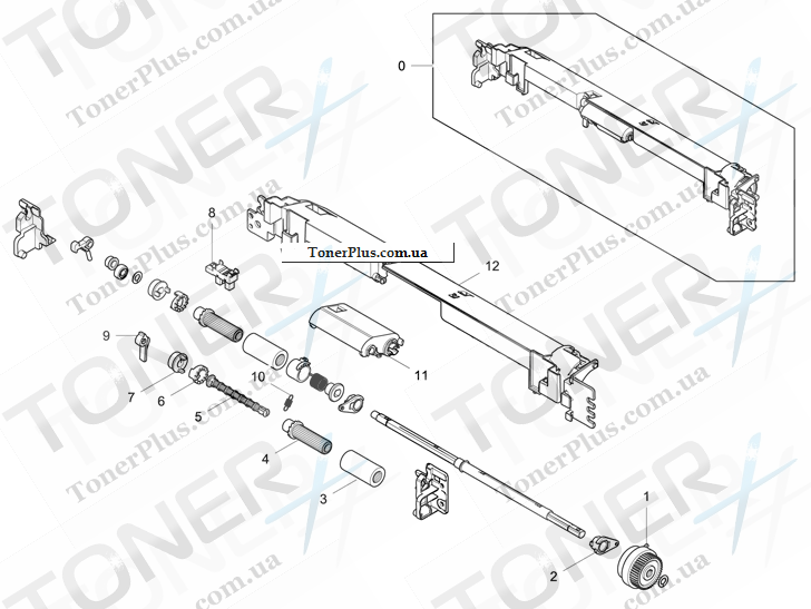 Каталог запчастей для Samsung CLX6260ND - FRAME-PICK UP