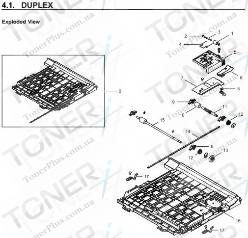 Группа запчастей для Samsung SL-M2870FD - DUPLEX