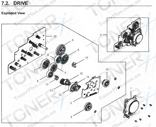Группа запчастей для Samsung SL-M4020ND - DRIVE