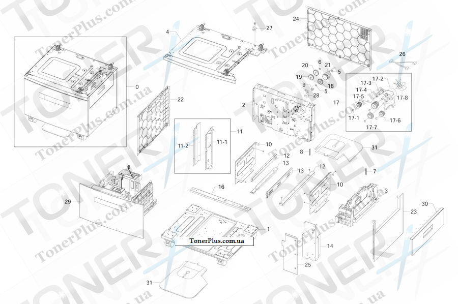 Каталог запчастей для Samsung SCX6545NX HCF - ELA HOU-HCF