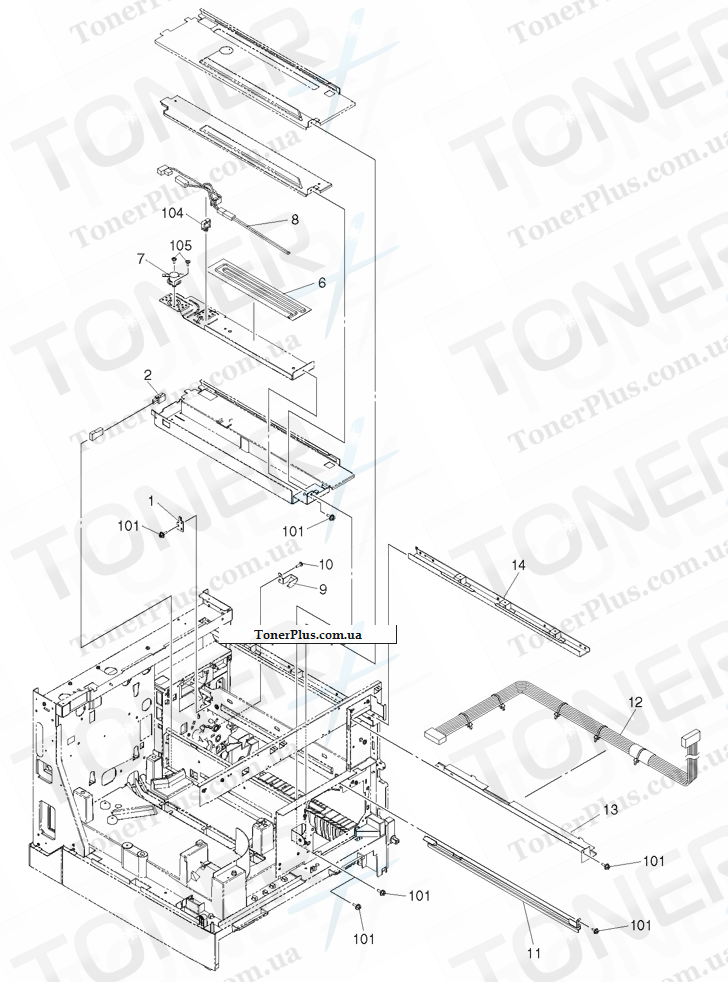 Каталог запчастей для Toshiba e-Studio 203 - STAY-ASY