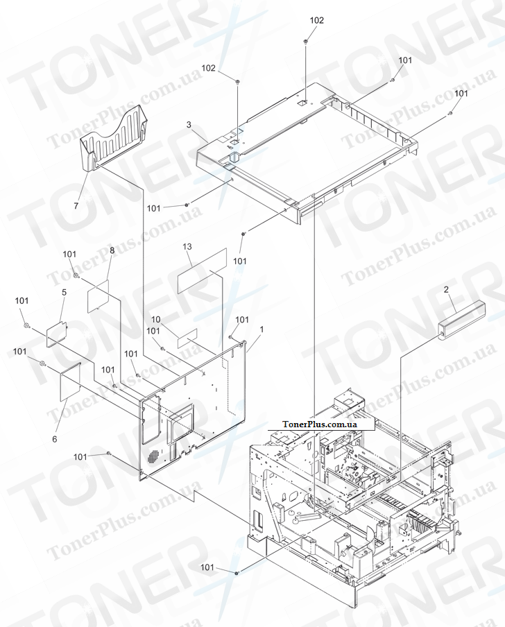 Каталог запчастей для Toshiba e-Studio 243 - COVER-2-ASY