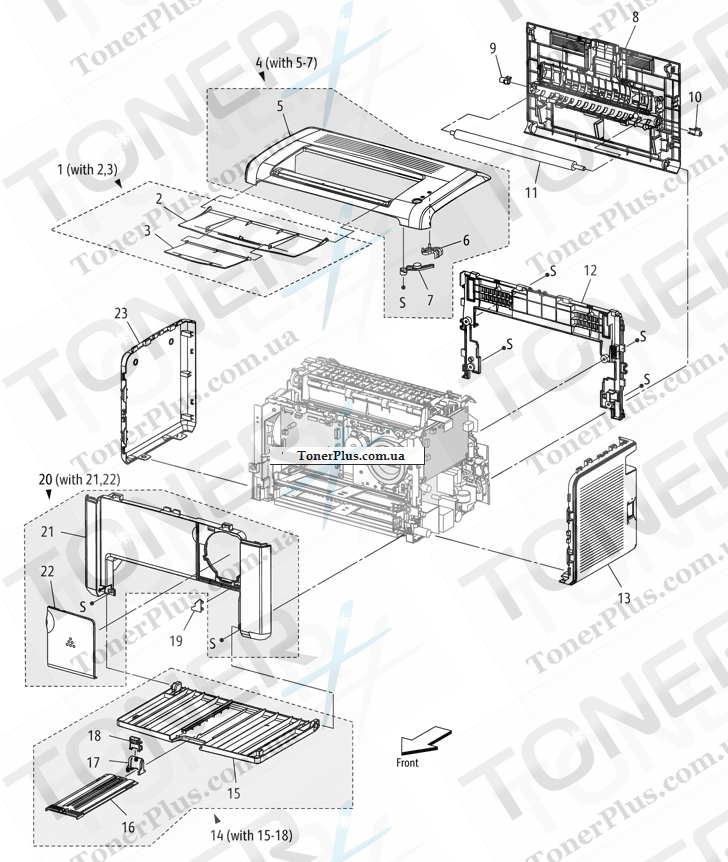 Каталог запчастей для Xerox Phaser 3040 - Covers