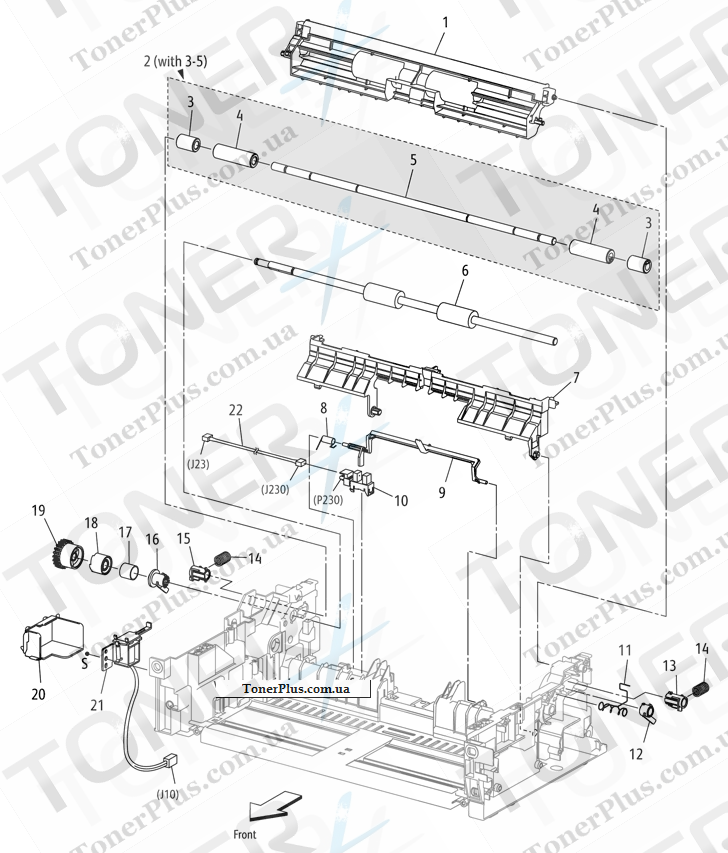 Каталог запчастей для Xerox Phaser 3040 - Feeder 3