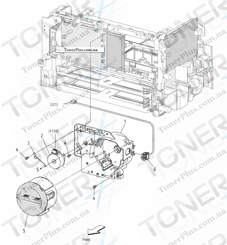 Каталог запчастей для Xerox Phaser 3040 - Toner Dispense