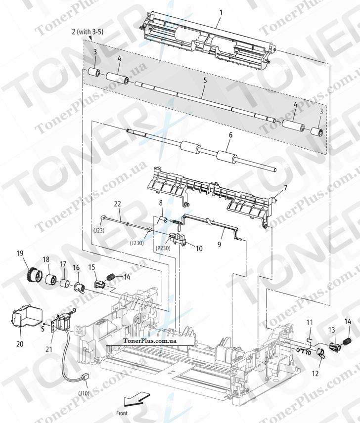 Каталог запчастей для Xerox WorkCentre 3045 - Feeder 3