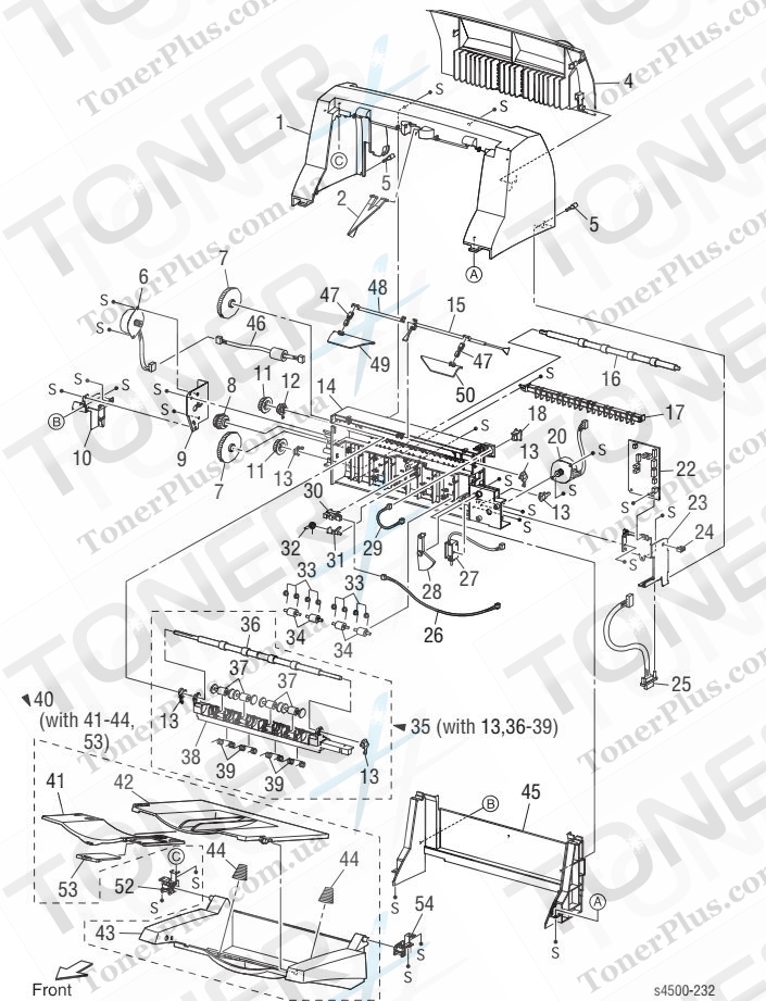 Группа запчастей для Xerox Phaser 4500 - Stacker